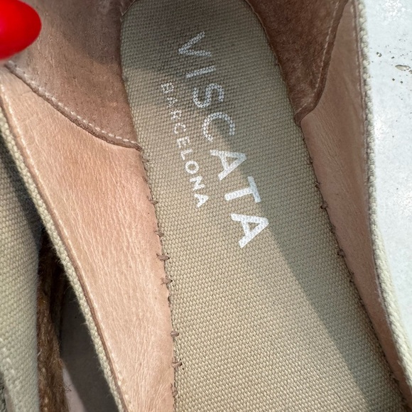 Viscata Rascassa Flat Espadrille Slip On Tan Sand Shoes - Picture 9 of 10